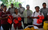 Cozumel lifeguards received equipment donations from ACS, Club Tortuga and other individual and business donors to increase safety for vacationers and residents of Cozumel - January 2005.