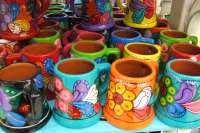 Colorful hand painted mugs!