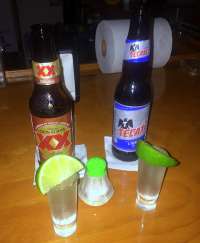 Tequila, Lime, Salt & Ice Cold Beer Back - HEAVEN!
